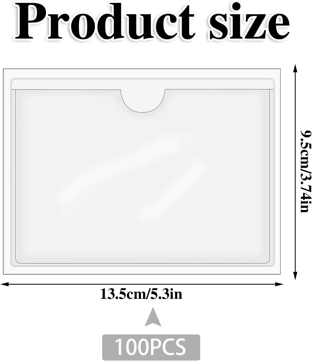 36 Pack 3" x 5" Index Card Holder Adhesive Plastic Label Holders Clear Tote Bag Labels Stickers for Organizing Storage Bins Library Card Shelves