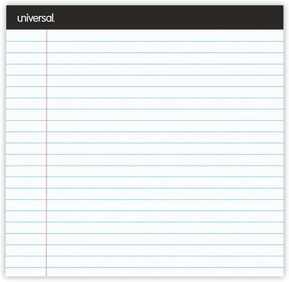 Universal 30630 Premium Ruled Writing Pads, White, 8 1/2 x 11, Legal/Wide, 50 Sheets (Pack of 6 Pads)