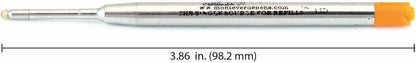 Monteverde Soft Roll Ballpoint Pen Refills to Fit Parker-Style Pens, Medium Point, Brown, 2-Pack, Smooth Writing Technology for Parker, Conklin, Schmidt, and More