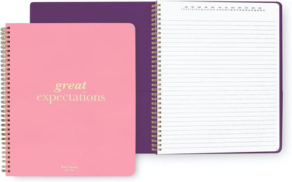 kate spade new york Large College Ruled Notebook, 11" x 9.5" Spiral Notebook with 160 Pages