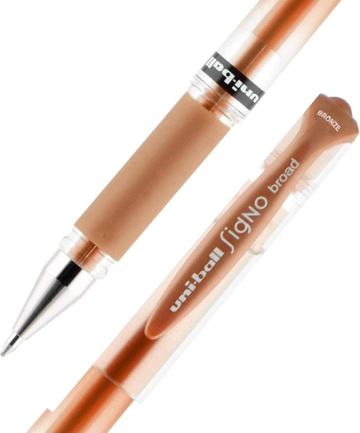 uniball Signo Gel Impact Pens, Bold Point (1.0mm), Metallic Pink Ink, 6 Pens