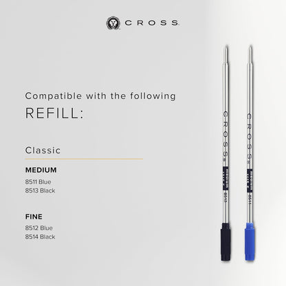 Cross Coventry Pen Ballpoint - Black/Chrome Lacquer