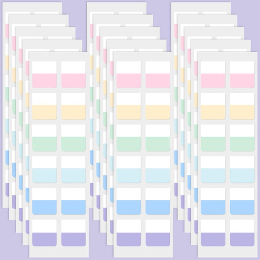 Outus 240 Pcs Pastel Sticky Tabs Page Markers 1 x 1 Inch Colored Book Note Sticky Strip Index Tabs Arrow Self Adhesive Flag for Binder, Books, File Folders and Notebook, Writable Repositionable