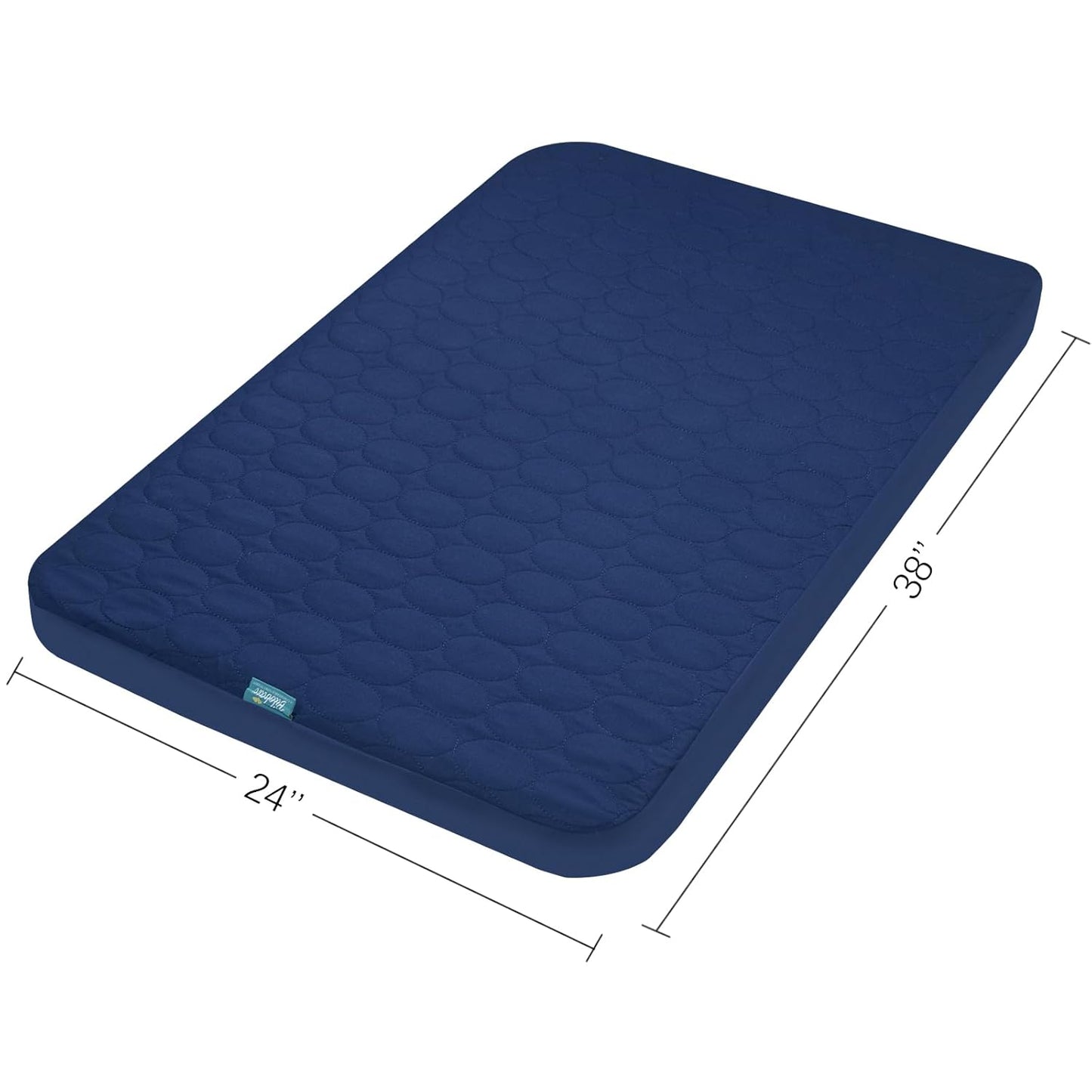 Crib Mattress Protector Sheets Waterproof 2 Pack, Quilted Crib Mattress Pad Cover Fitted Fits for Toddler Bed Mattress, White, 52” x 28”