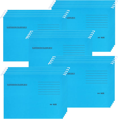 A4 Hanging File Folders, 25 Pcs Recycled Card File Folders for Filing Cabinet with Tabs and Card Inserts, Hanging Files Storage Folders for Office and School, Gray