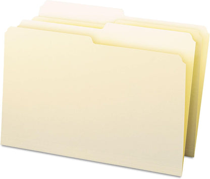 Smead File Folder, 1/3-Cut Tab, Assorted Positions, Legal Size, Manila, 100 per Box (15330)