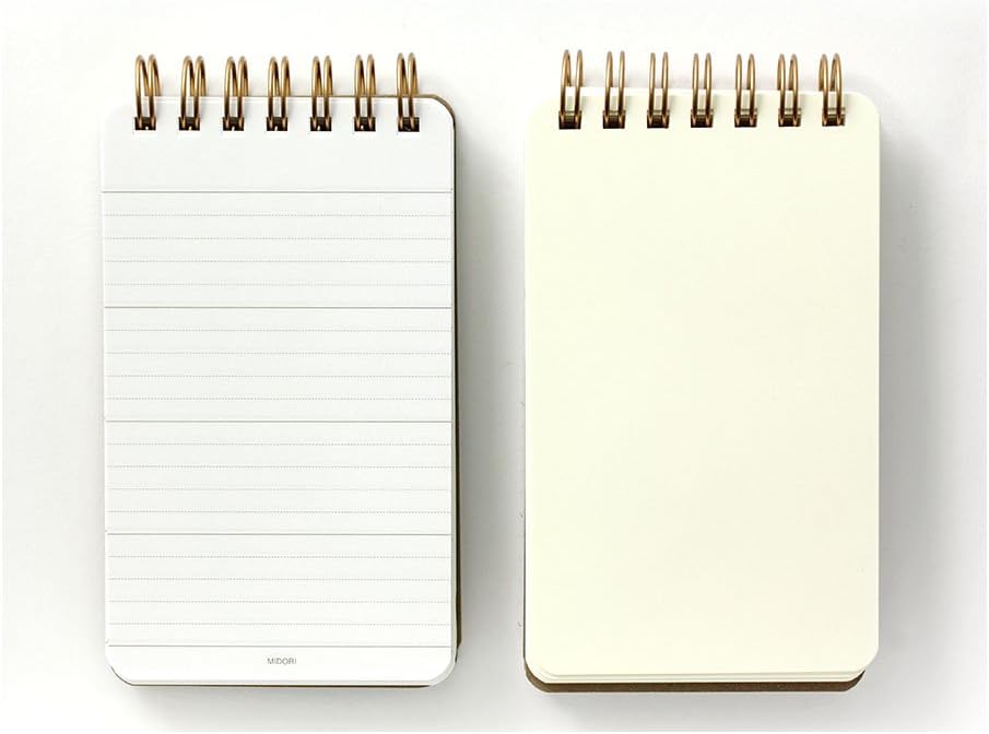 Midori 11796006 Notepad WM Ring Memo Grain Black