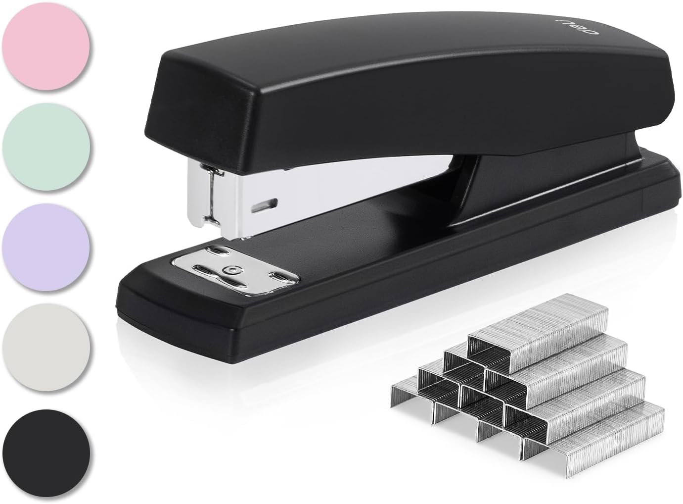 Deli Stapler, Desktop Staplers with 640 Staples, Office Stapler, 25 Sheet Capacity, White