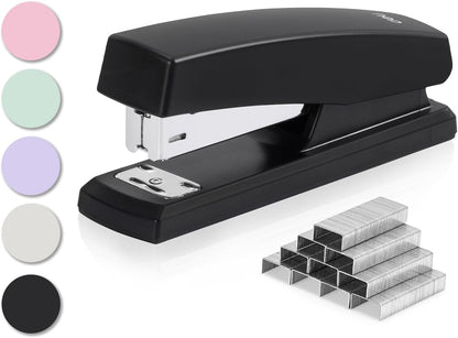 Deli Stapler, Desktop Staplers with 640 Staples, Office Stapler, 25 Sheet Capacity, White