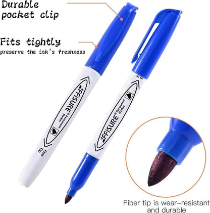 Permanent Markers, Ultra Fine Point, Black, 75 Count, 0.4mm, Fine tip permanent marker set, quick dry, waterproof, fading resists, durable, marks on paper, glass, ceramic, plastic, wood, rock, metal