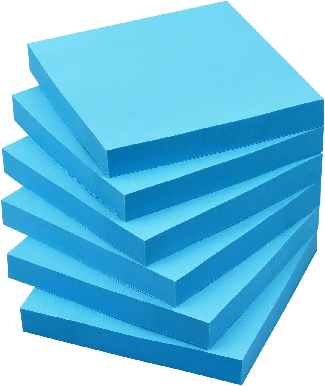 Sticky Notes 3x3 Self-Stick Notes Pads with 6 Bright Colors, Easy to Post for Office, Shool, Home, 6 Pads/Pack, 100 Sheets/Pad (Purple)