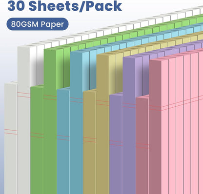 12 Pack Notepads 5x8, Small Legal Pads Narrow College Ruled, 30 Sheets/Pack, Perforated Notebook - White Note Pads for School, Memo, Note Taking, Teacher & Office Supplies, Writing Pads of Paper