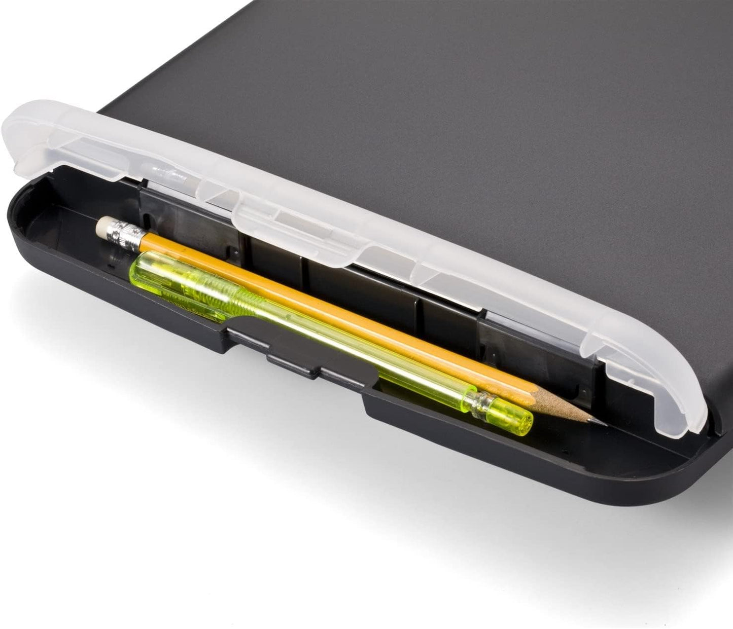 Officemate Slim Clipboard Storage Box, Charcoal (83303)