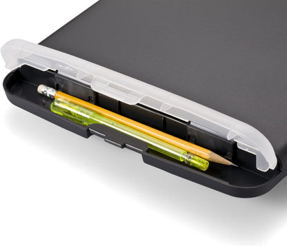 Officemate Slim Clipboard Storage Box, Charcoal (83303)