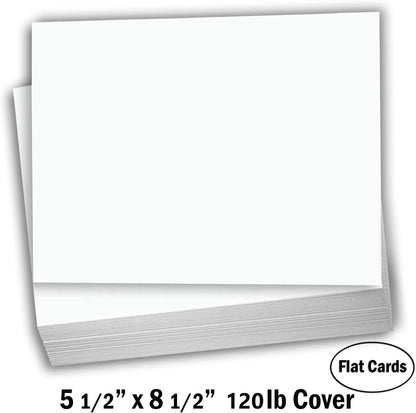 Hamilco Blank Index Cards 6" x 9" Heavyweight Card Stock 120lb Cover White Cardstock Paper - 100 Pack