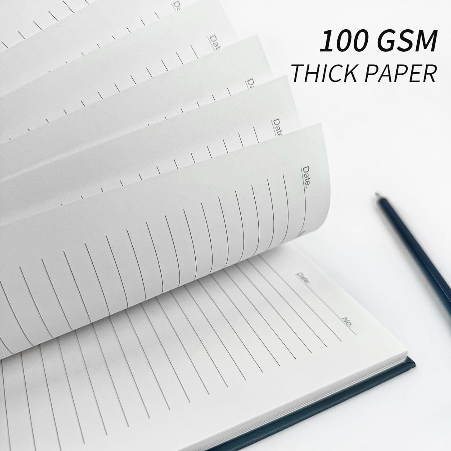 Lined Spiral Notebook B5 Black Journal 7.48'' X 10.18''-4 Pack 7mm College Ruled Hardcover Notebooks 160 Pages 100GSM Thick Paper for Note Taking School Office Supplies