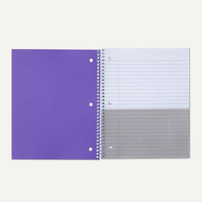 Amazon Basics 4x4 Graph Ruled Spiral Notebook, Poly Cover, 100 Sheets, 9" x 11", Coral, 3 pack
