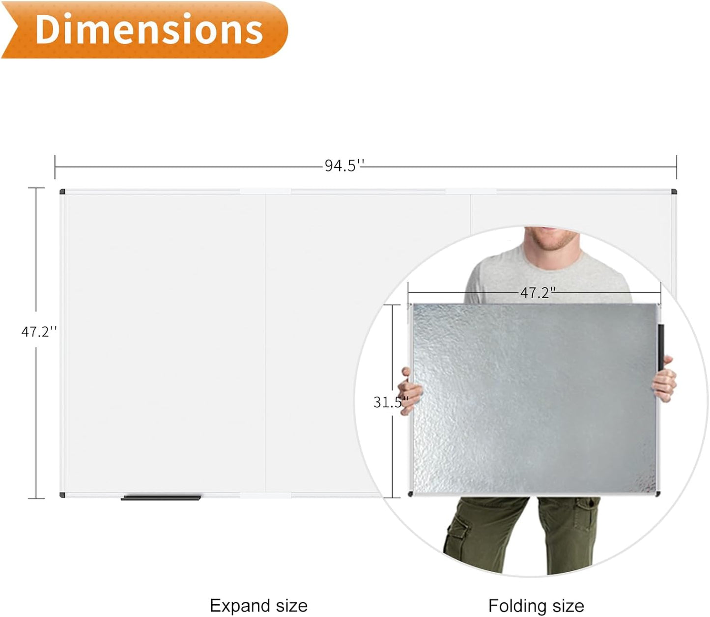 VIZ-PRO Magnetic Whiteboard/Dry Erase Board, 36 X 24 Inches, Includes 1 Eraser & 2 Markers & 4 Magnets