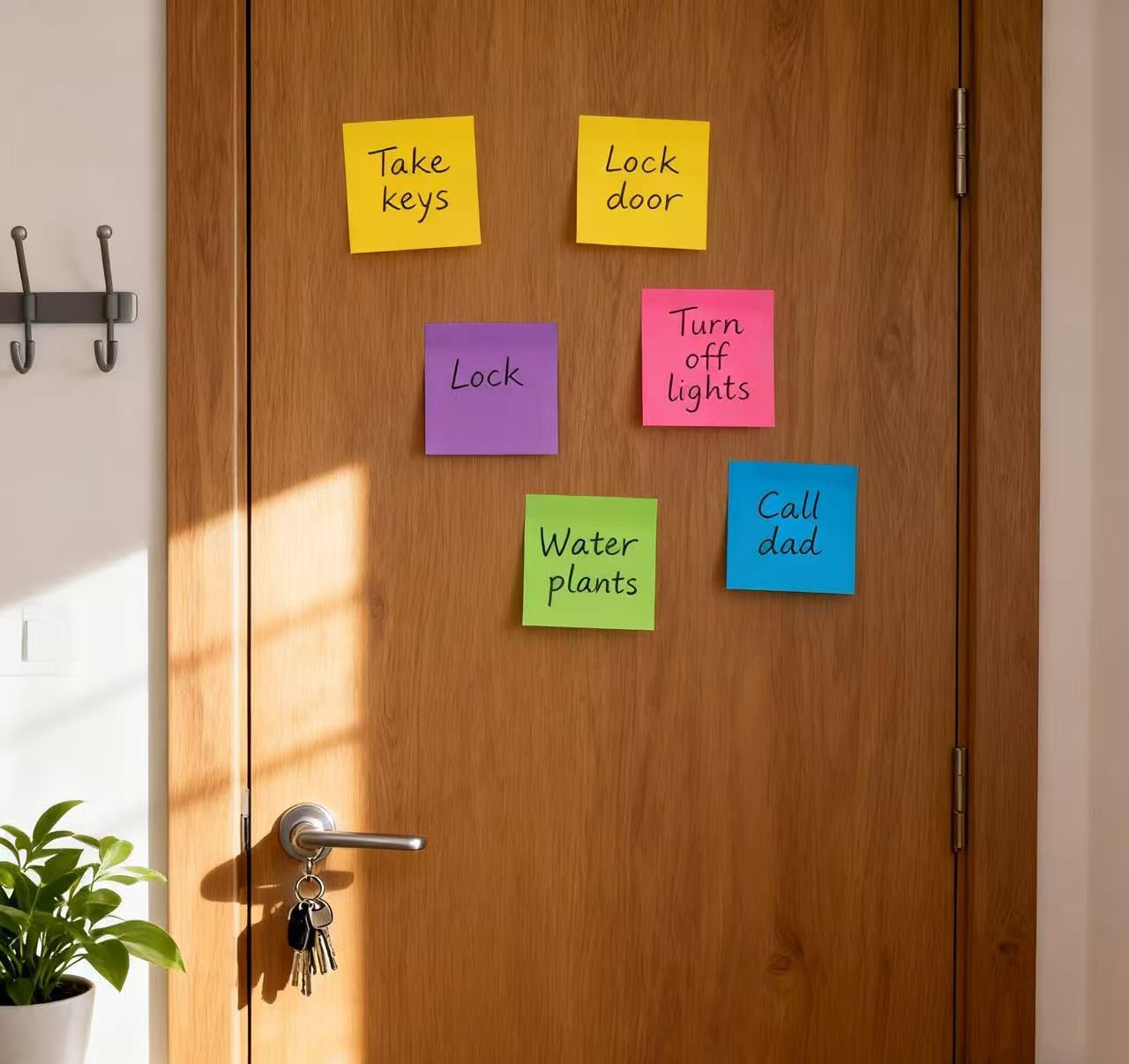 (56 Pads) Sticky Notes Bulk 3x3 in Post Bright Stickies Colorful Super Sticking Power Memo Pads, Strong Adhesive