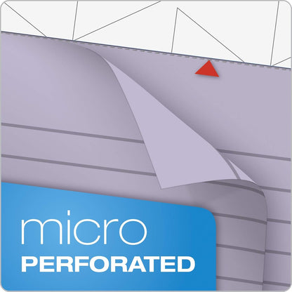 TOPS Prism+ Writing Pads, 5x 8, Perforated, Jr. Legal Ruled, Narrow 1/4 Spacing, Orchid, 50 Sheets, 12 Pack (63040)