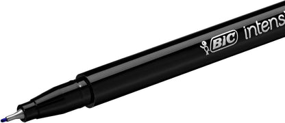 Bic Intensity 0.4 mm Fine Point Writing Felt Tip Pens (Pack of 12) 12 Black