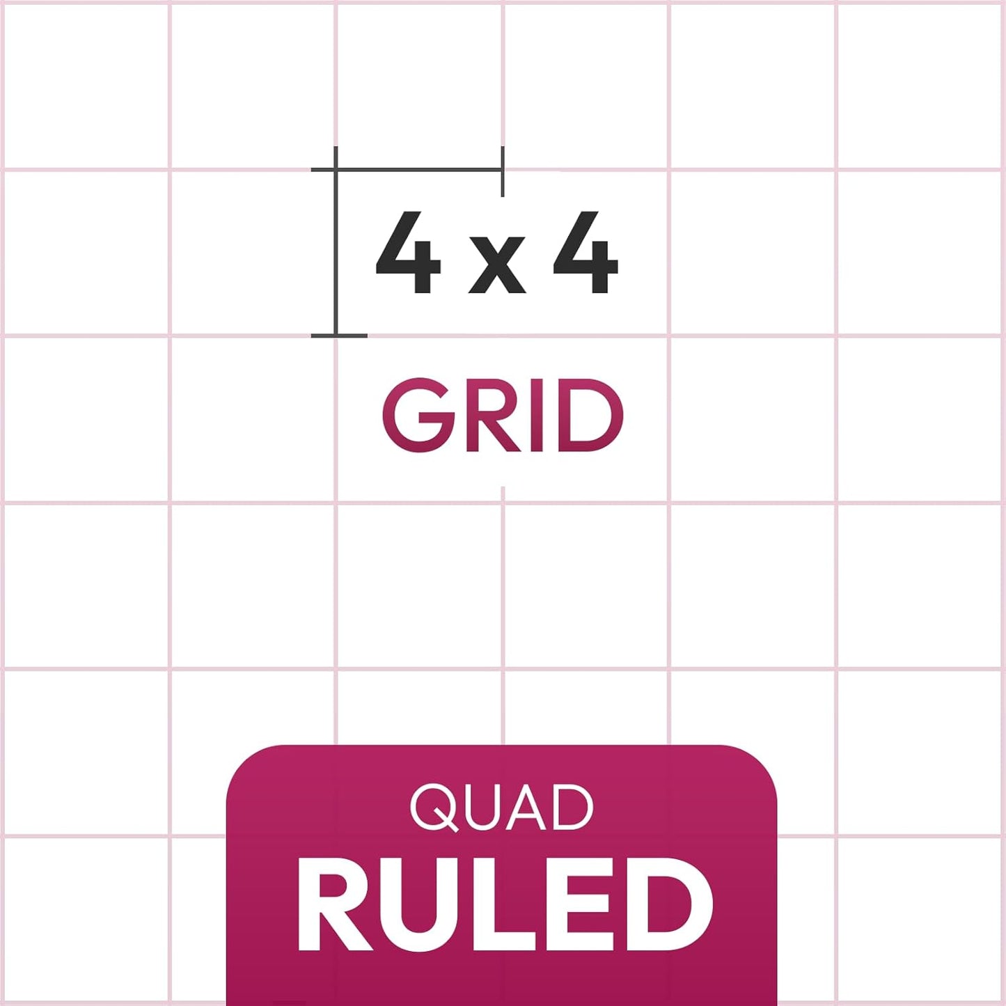 CADMUSPRO Graph Paper Pads 8.5x11 inch, 50 Sheets, Double-Sided, 80 GSM Quadrille Grid Math Notebook for students, Engineering Pad & Blueprint Drafting Paper, Architecture Sketch