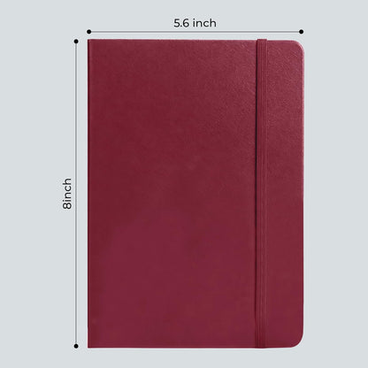 M&G Dotted Journal Notebook, 160 Pages, A5 Medium Size 5.6" x 8" for Men Women, 100GSM Thick College Ruled Paper Bullet Journal for Note Taking, Work & Office, Leather Hardcover, Green