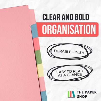 10 Tab Dividers for 3 Ring Binder – 10 Dividers Set with Tabs, Perfect for Organizing Documents, Binder Tab Dividers for Easy Filing
