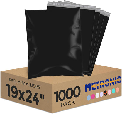 Metronic Poly Mailers 10x13 100 Pcs | Small Shipping Bags for Clothing | Mailing Bags for Small Business, Shipping Envelopes,Packing Bags in Black