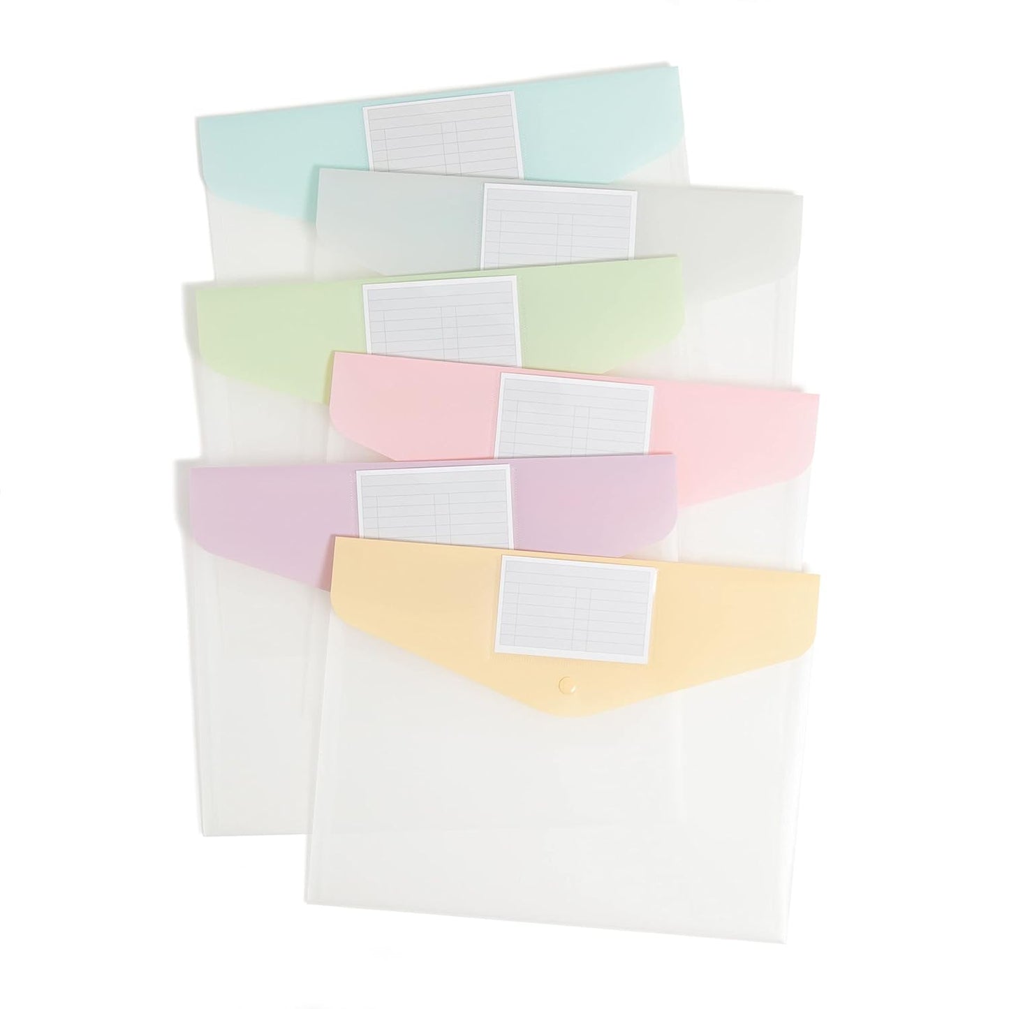 Smead Poly Document Holders, Snap Closure, Side Load, Letter Size, Primary Colors, 6 per Pack (89687)