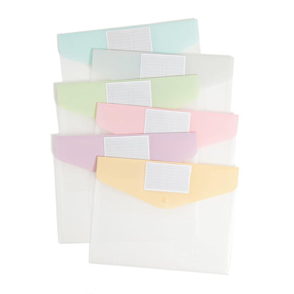 Smead Poly Document Holders, Snap Closure, Side Load, Letter Size, Primary Colors, 6 per Pack (89687)