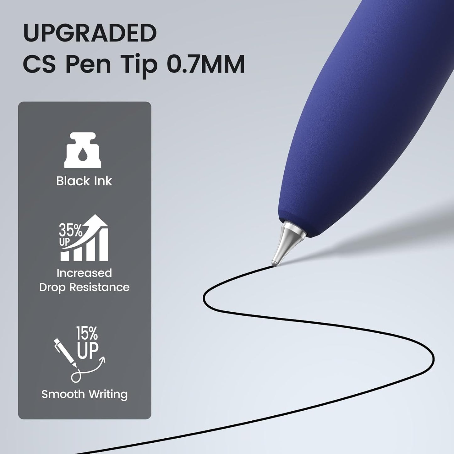 8Pcs Black Gel Pens - 0.7mm Medium Point Black Ink Pens | Smooth Writing - Quick Drying Retractable Pen for Men Women (Morandi - 8Pcs)