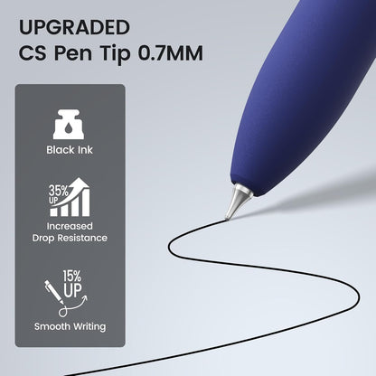 8Pcs Black Gel Pens - 0.7mm Medium Point Black Ink Pens | Smooth Writing - Quick Drying Retractable Pen for Men Women (Morandi - 8Pcs)