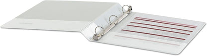 Universal Economy Round Ring View Binder, 3 Rings, 1" Capacity, 11 x 8.5, White, 12/Carton