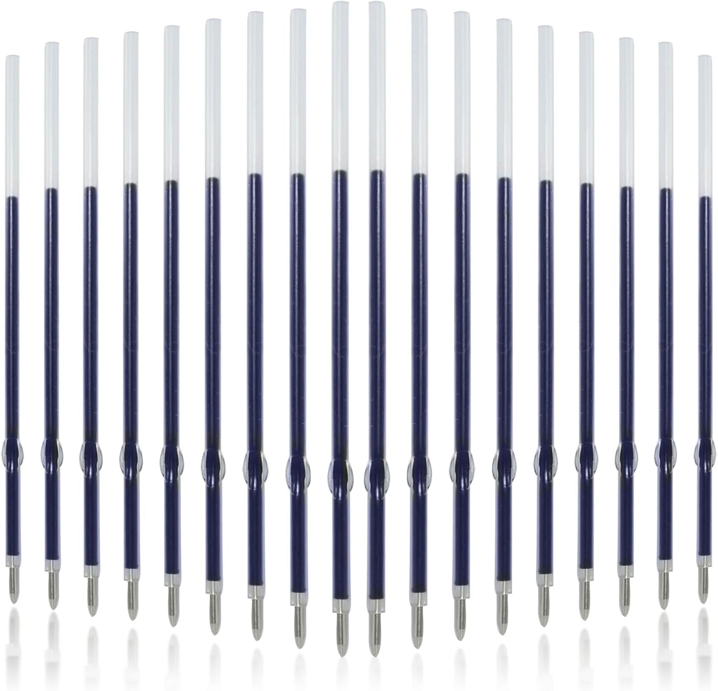Bonsicoky 20 Pcs Ballpoint Ink Refills - 0.7 mm Medium Tip - 107 mm Length - Black Ink for Retractable Pens, Perfect for Writing, School, and Office Use