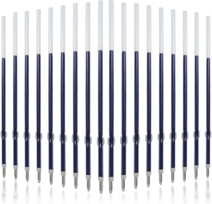 Bonsicoky 20 Pcs Ballpoint Ink Refills - 0.7 mm Medium Tip - 107 mm Length - Black Ink for Retractable Pens, Perfect for Writing, School, and Office Use