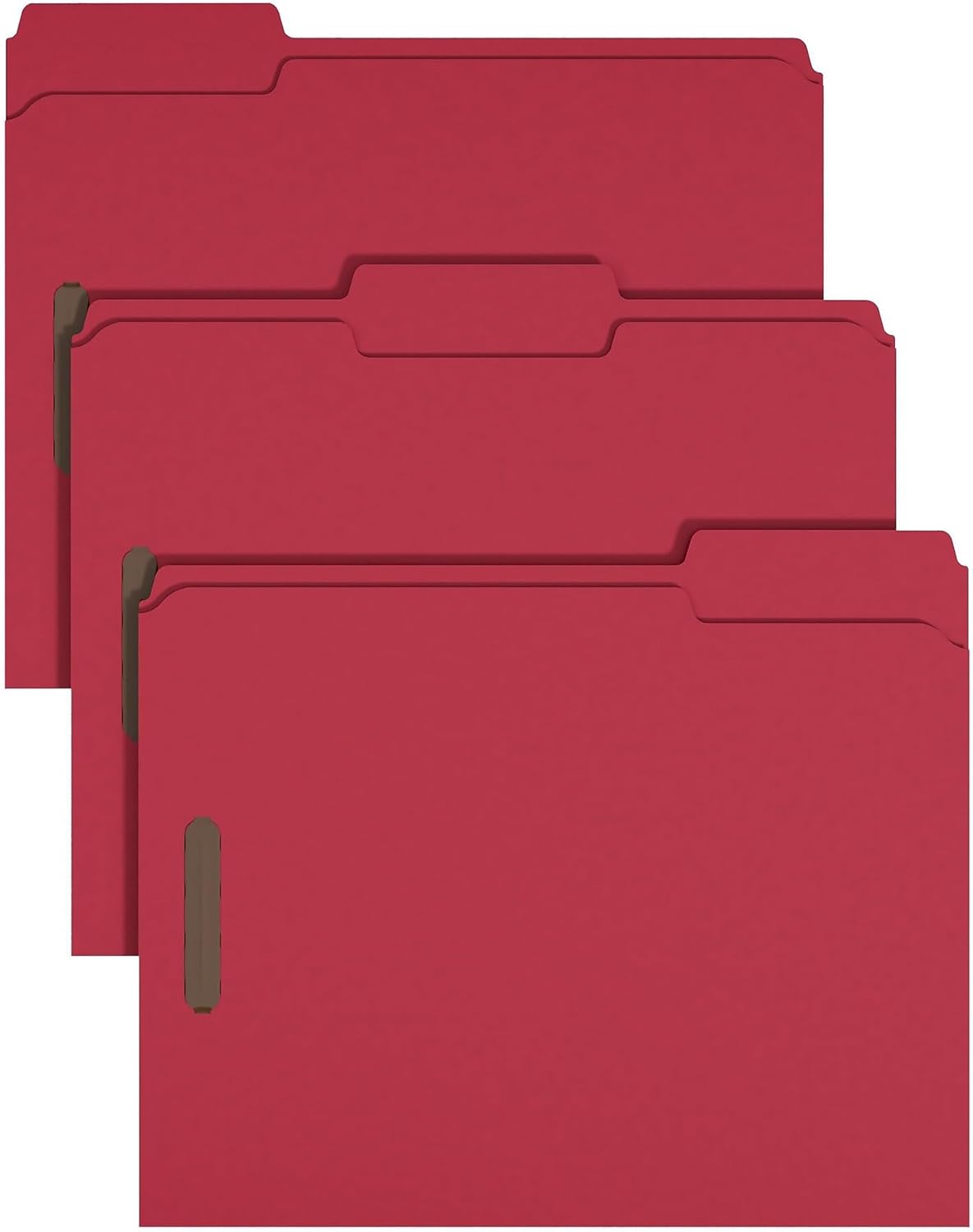 Staples Reinforced Classification Folder, 3/4″ Expansion, Letter Size, Red Pressboard, Durable Construction, 50/Pack