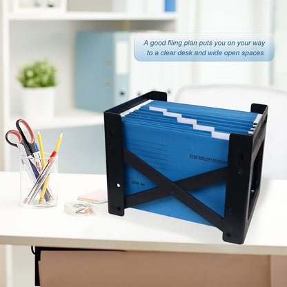 A4 Hanging File Folders, 25 Pcs Recycled Card File Folders for Filing Cabinet with Tabs and Card Inserts, Hanging Files Storage Folders for Office and School, Gray