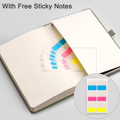 EMSHOI Graph Paper Notebook - 256 Pages A5 Graph Notebook/Journal, Hard Cover, 120gsm Thick Paper, Smooth PU Leather, Inner Pocket, 5.75'' × 8.38''-Black