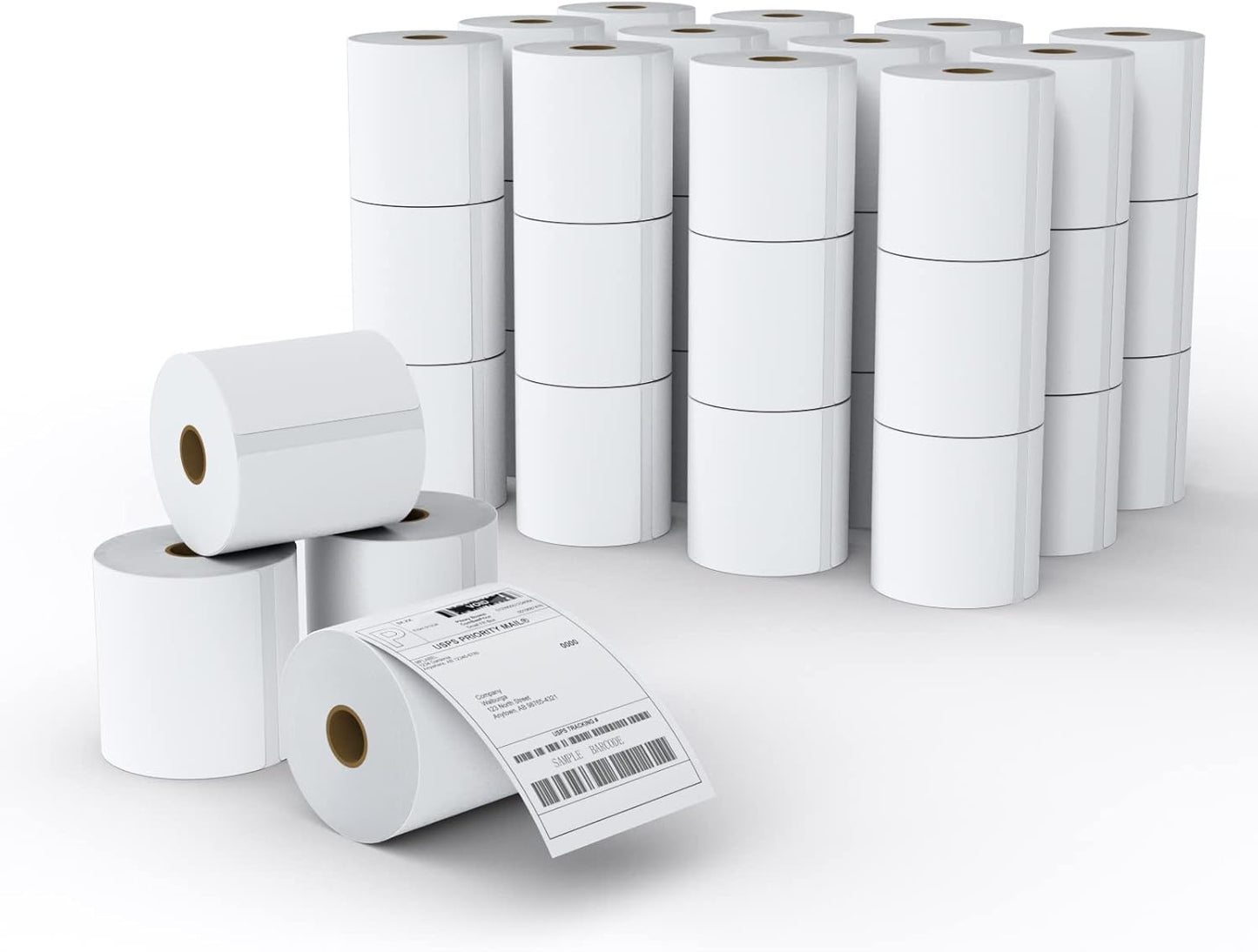 MFLABEL 4x6 Thermal Shipping Labels - 2 Rolls of 250, Perforated & Smudge-Proof Direct Thermal Labels Compatible with Rollo, Zebra, for Amazon UPS FedEx Shopify