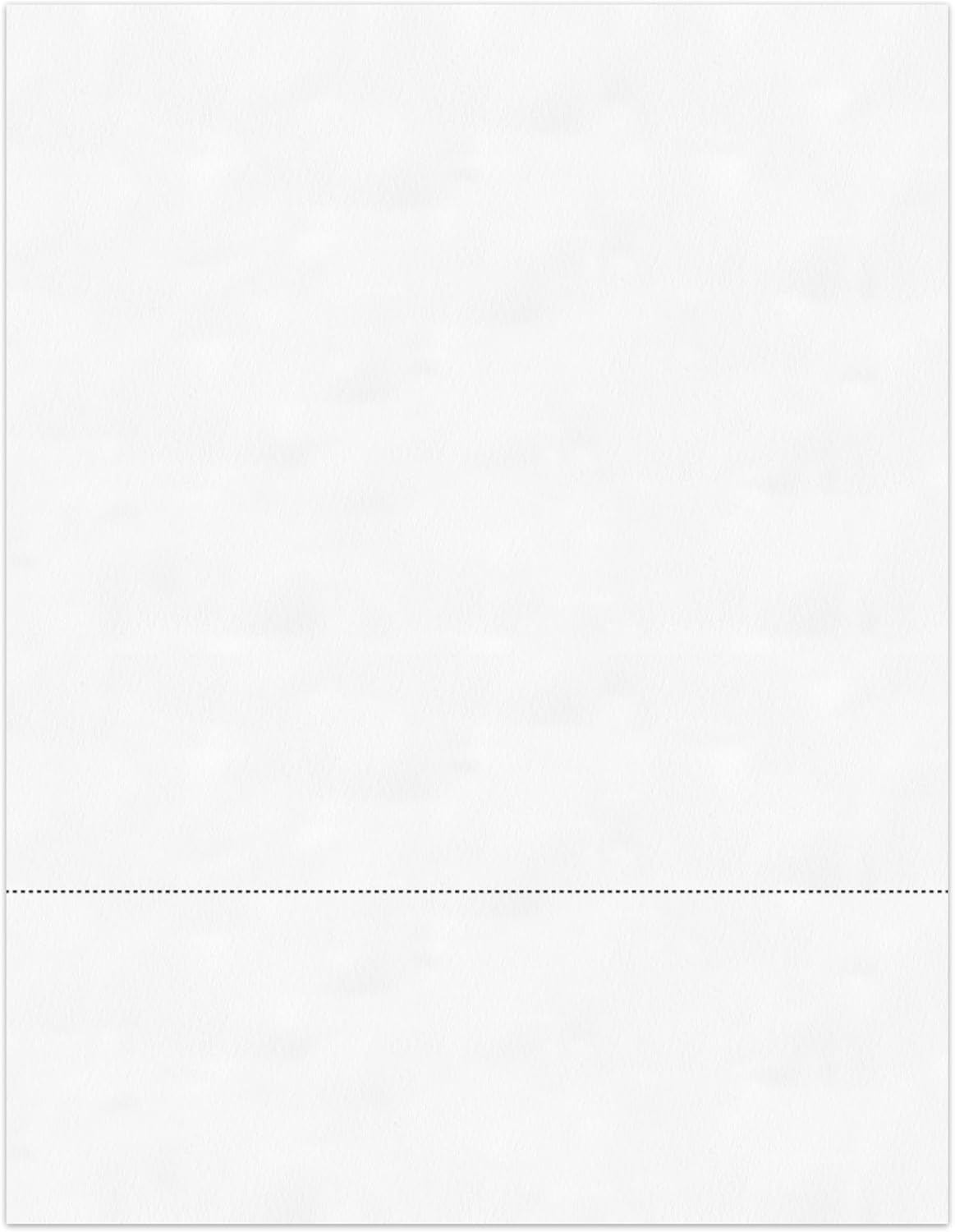PrintWorks Professional 3 2/3" Horizontal Perforated Paper 8.5” x 11” - Perfect For W-2, 1099, & Statement Use - Made in the USA - 500 Sheets - 20 lb - Printer Compatible - White (04124)