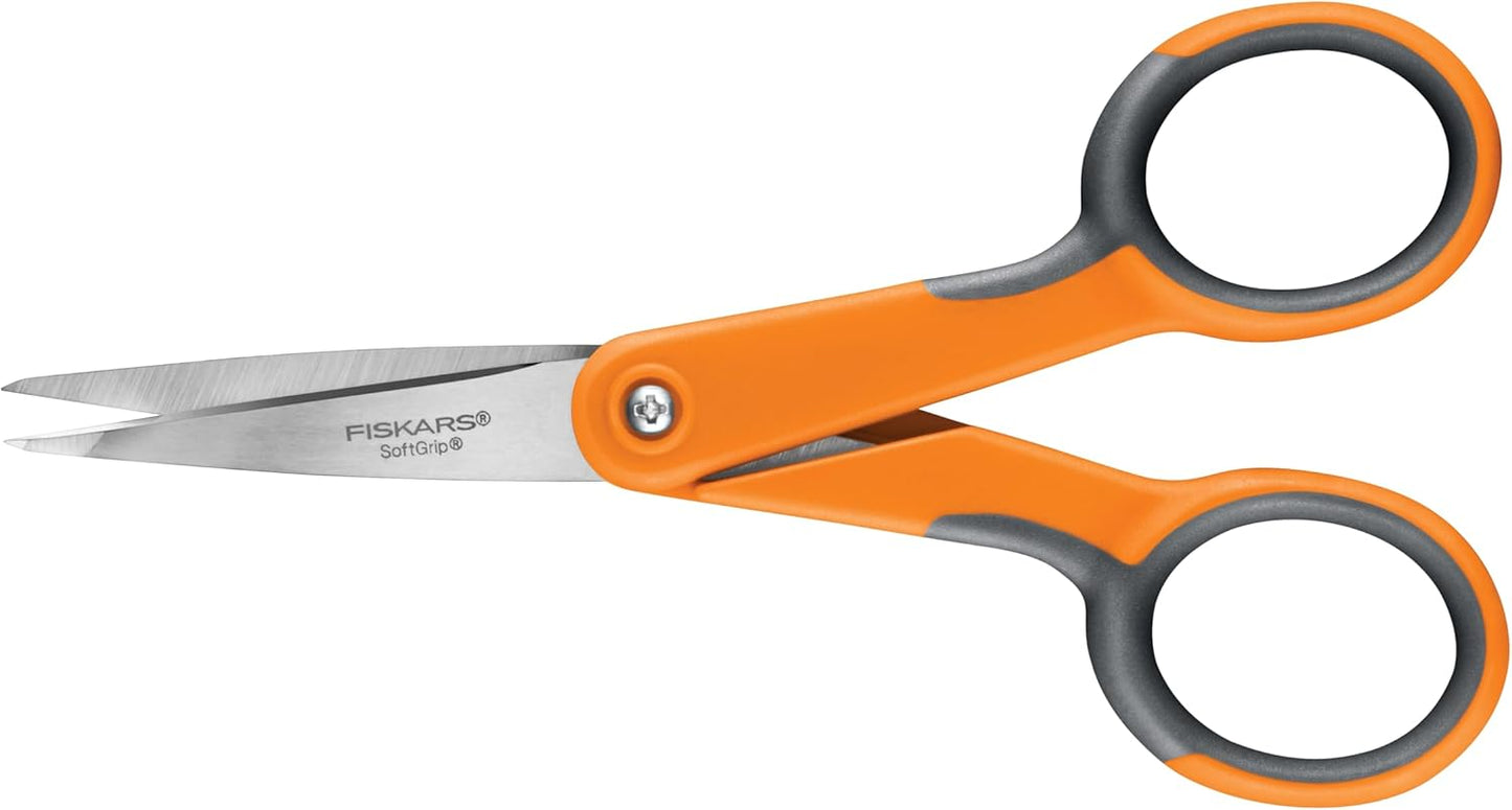 Fiskars All Purpose Scissors, High Performance Cutting, Stainless Steel Blades, Ergonomic and Comfort Handles, Perfect for Arts and Crafts and the Office, Scissors for Office