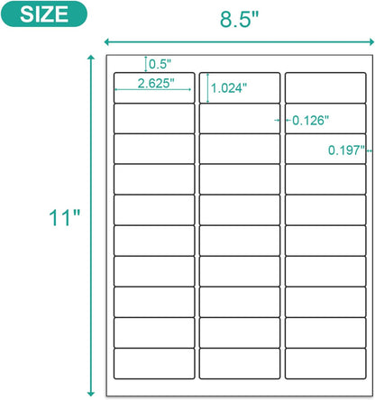 MFLABEL Half Sheet Shipping Labels - 200 Self Adhesive Sticker Sheets for Laser & Inkjet Printers, Waterproof & Smudge-Free, with 12 Free Fragile Labels for Packaging, Shipping and Crafting - Colors A