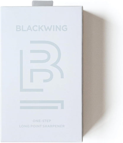 Blackwing One-Step Long Point Sharpener, German Steel Blade, Machined Aluminum, Compact Design, Black