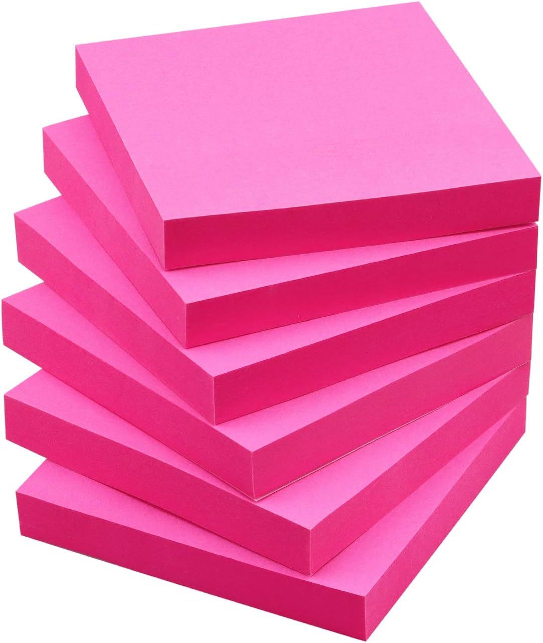 Sticky Notes 3x3 Self-Stick Notes Pads with 6 Bright Colors, Easy to Post for Office, Shool, Home, 6 Pads/Pack, 100 Sheets/Pad (Purple)