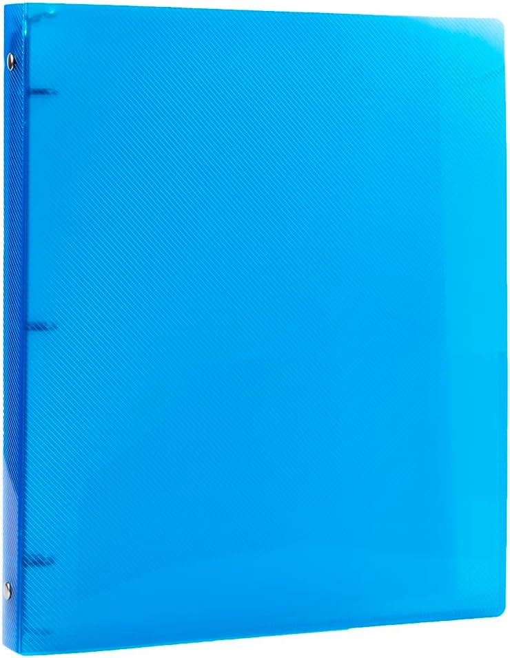 JAM PAPER Plastic 0.75 inch Binder - Clear 3 Ring Binder - Sold Individually