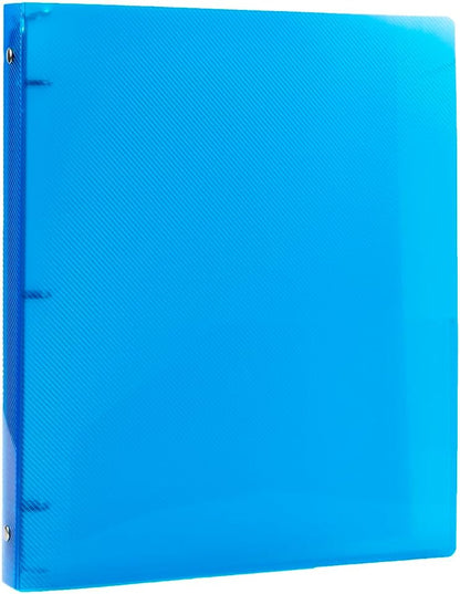 JAM PAPER Plastic 0.75 inch Binder - Clear 3 Ring Binder - Sold Individually