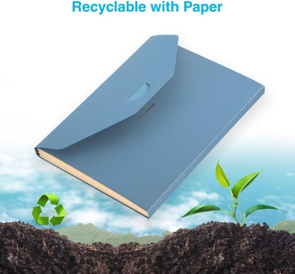 Blue Lake ECOLIFE Recyclable Paper 6-Pockets Expanding File Document Folder Plastic Free, Accordian File Organizer - A4 Letter Size, 200 Sheet Capacity for School, Office, Home Ruby