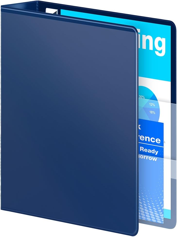 Wilson Jones 3 Ring Binder 4 Inch, Ultra Duty D-Ring View Binder with Extra Durable Hinge, Customizable, Black (W86641)