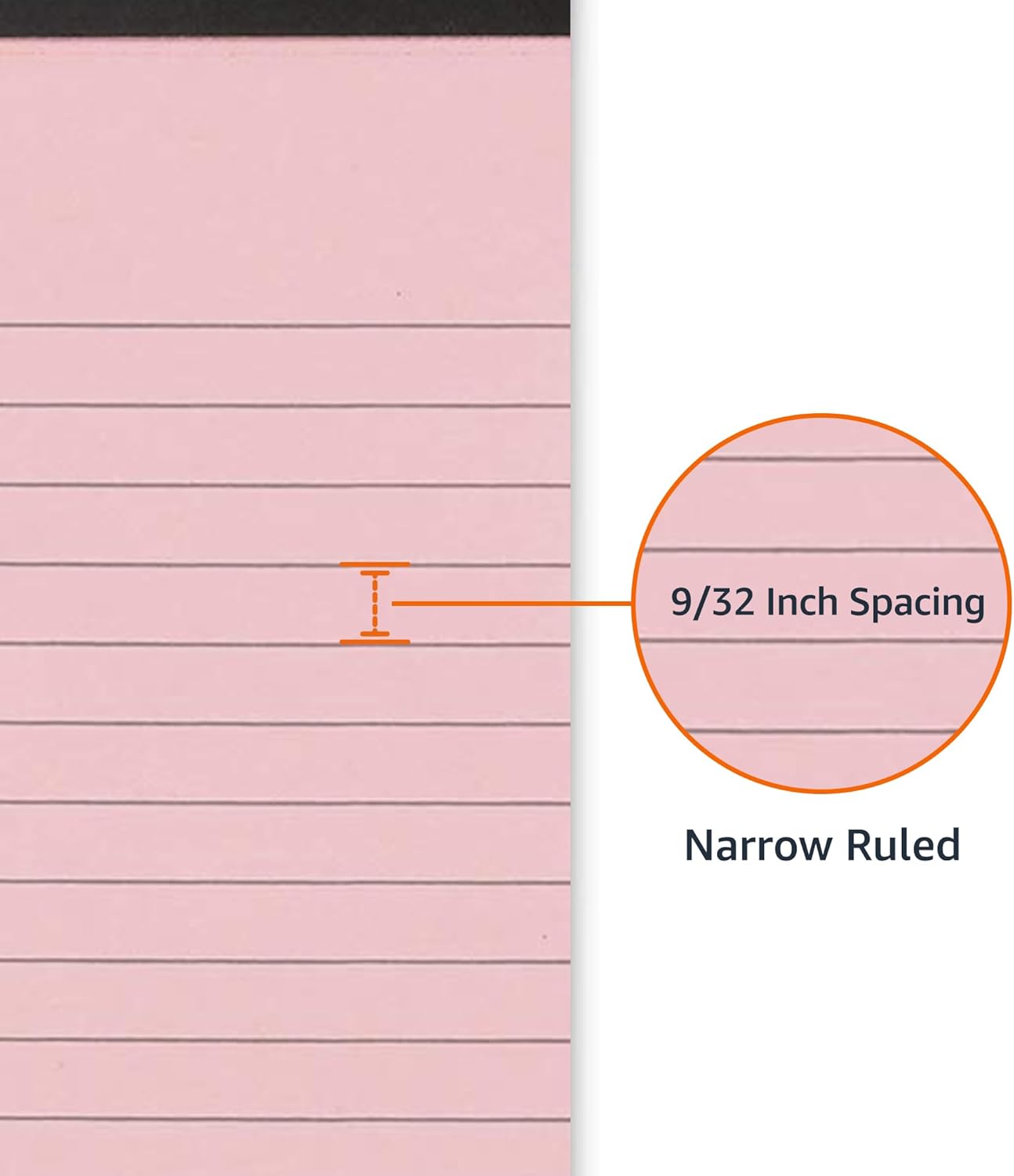 Amazon Basics Wide Ruled Lined Writing Note Pads with Sturdy Back, 8.5" x 11.75", Multicolor, 6-Pack, 300 Sheets, Perforated